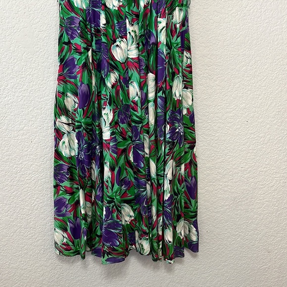 Vintage Colorful Floral Floral Dress - Picture 11 of 14